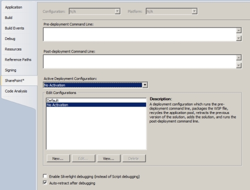 Cambio della configurazione di deployment delle soluzioni SharePoint 2010 in Visual Studio 2010