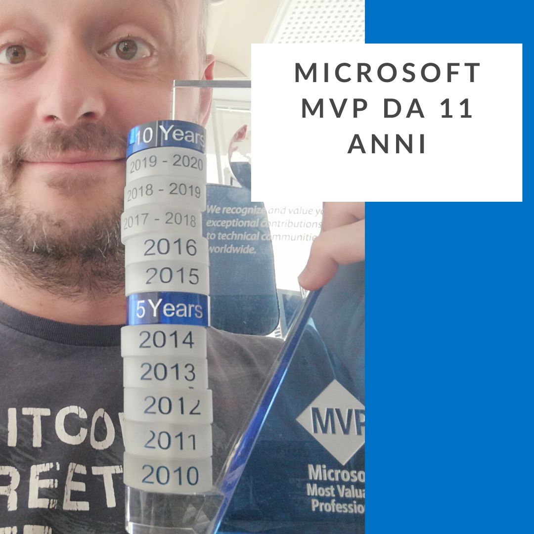 Microsoft MVP per l'11° anno di fila
