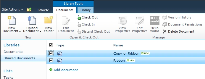 Abilitare o disabilitare un controllo di un Ribbon in base alla selezione dell'utente