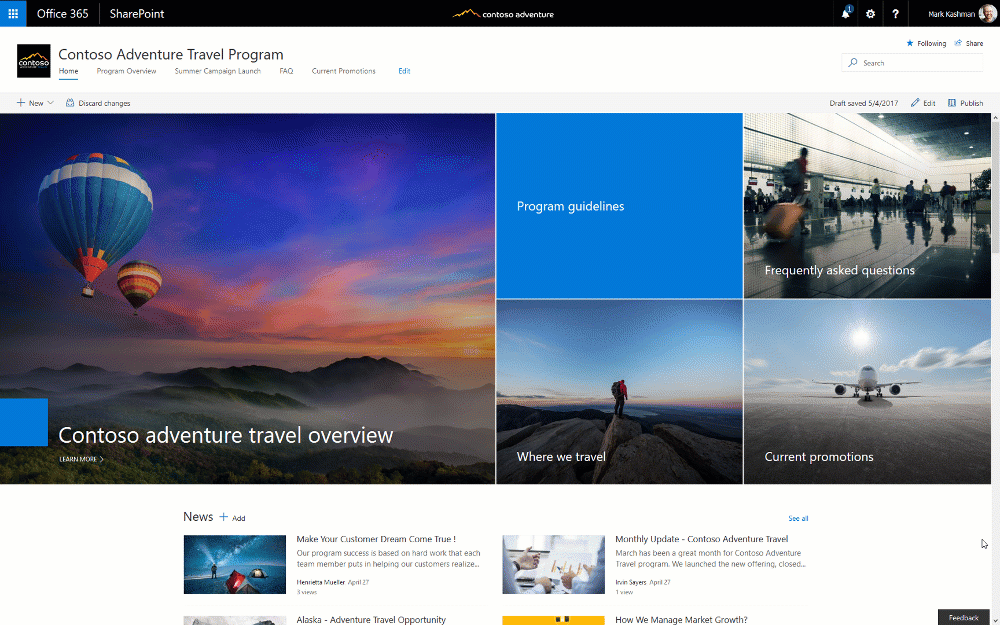 Communication Sites in SharePoint Online