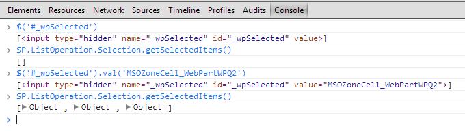 SharePoint error: il metodo SP.ListOperation.Selection.getSelectedItems() ritorna un array vuoto