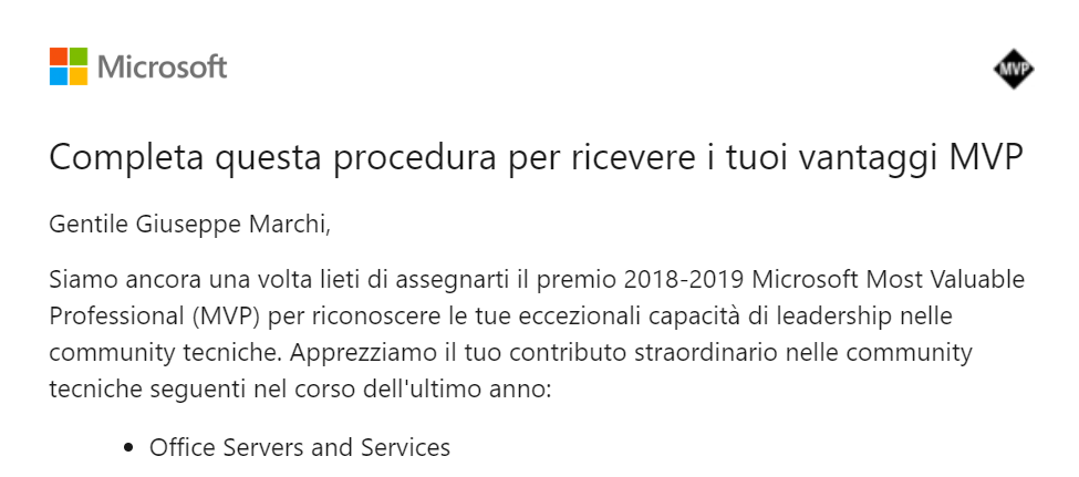 Giuseppe Marchi - Microsoft MVP