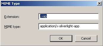 Silverlight mime type configuration