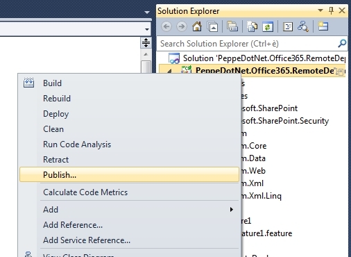 Visual Studio 11 for SharePoint Tip#5: deploy remoto