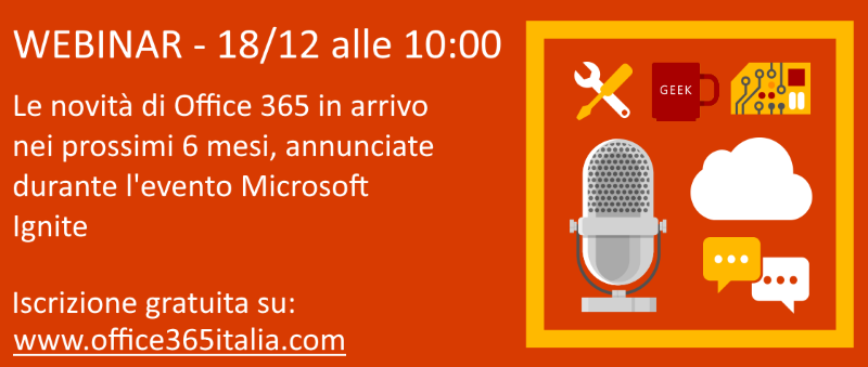 Webinar gratuito sulle novità di Office 365 nei prossimi 6 mesi